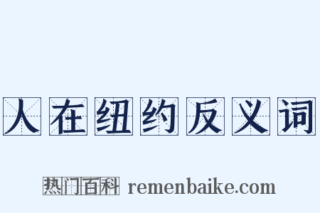 人在纽约反义词是什么意思的图片